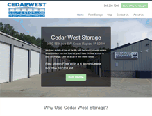 Tablet Screenshot of cedarweststorage.com